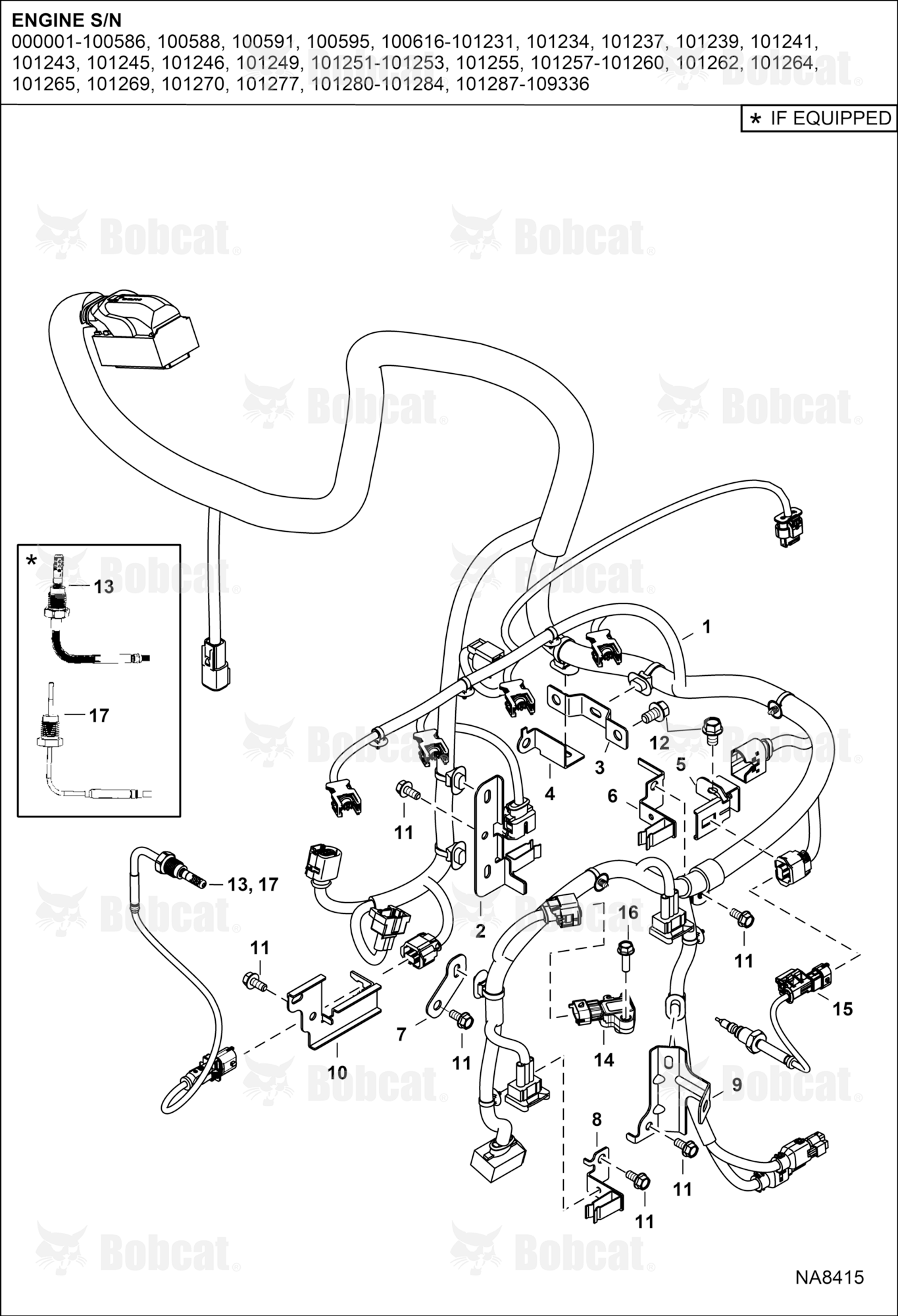 Engine Electrical Circuitry (Engine Harness, Sensors & Brackets))  Engine S/N See NOTE