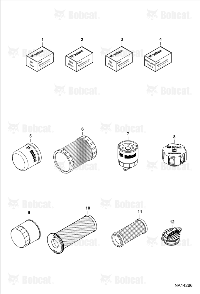 Maintenance Items (Scheduled Maintenance) (Spin-On Cooling Fan Filter)