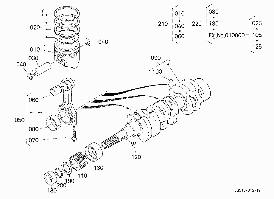 PISTON AND CRANKSHAFT