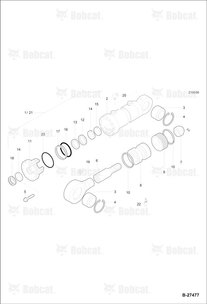 Hydraulic CYLINDER-BOOM Intermediate Circular