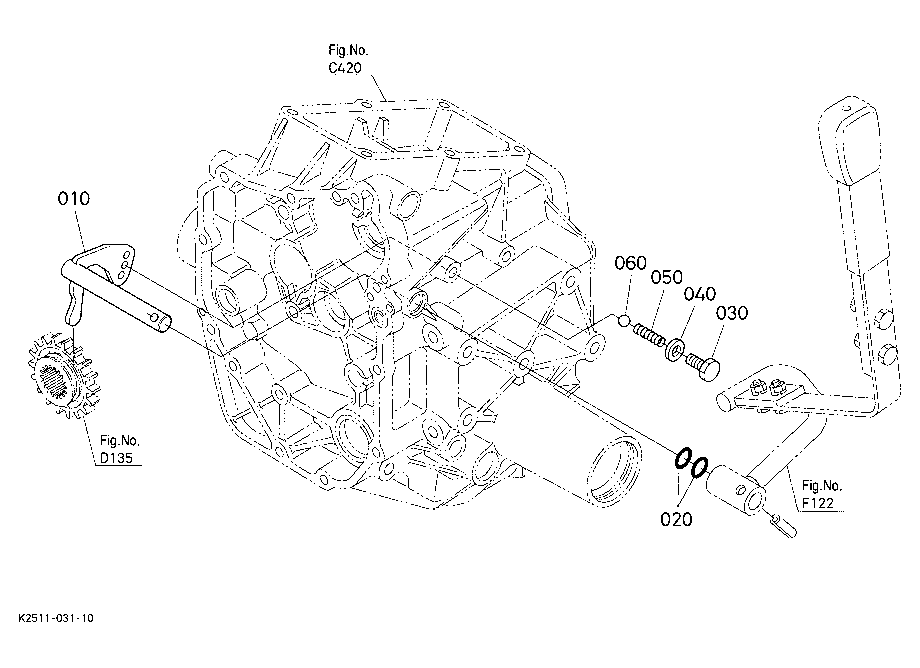Pto Gear Shift Arm