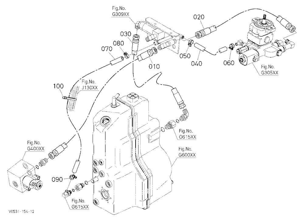 Oil Piping (Fan Motor) [Reverse Fan]