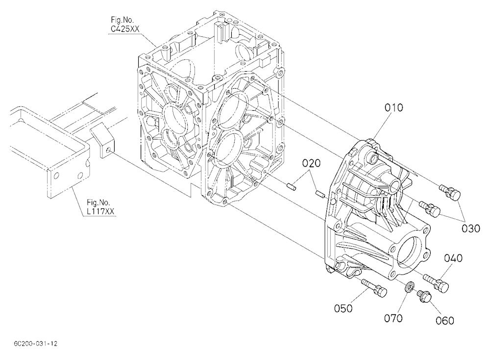 Rear Axle Case Lh