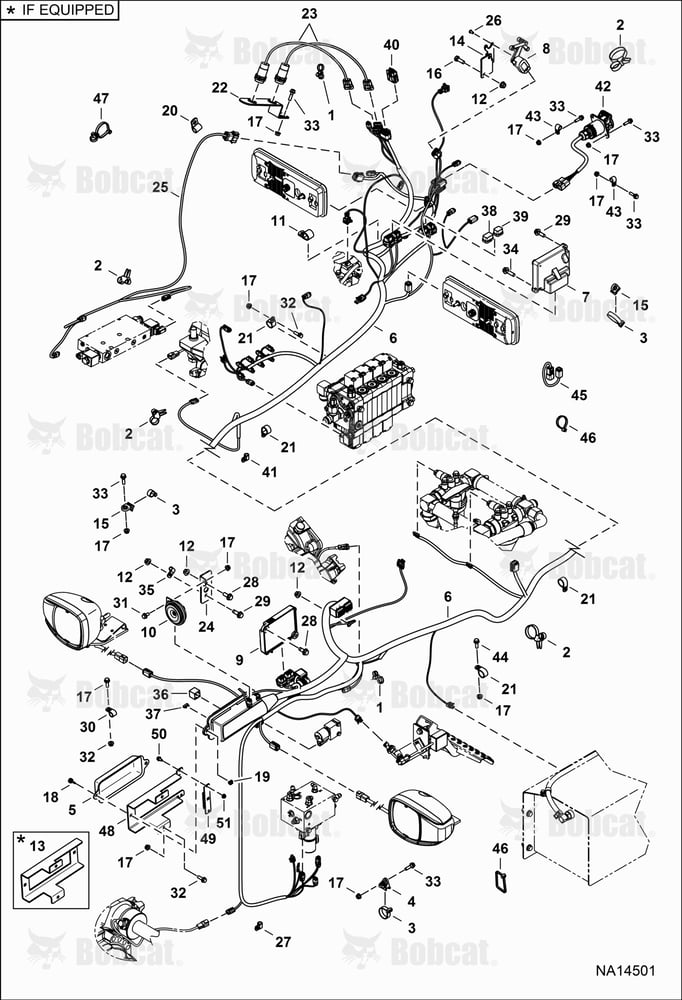Frame Electrical Circuitry (Harness) B41N16001 & Above, B41P16001 & Above