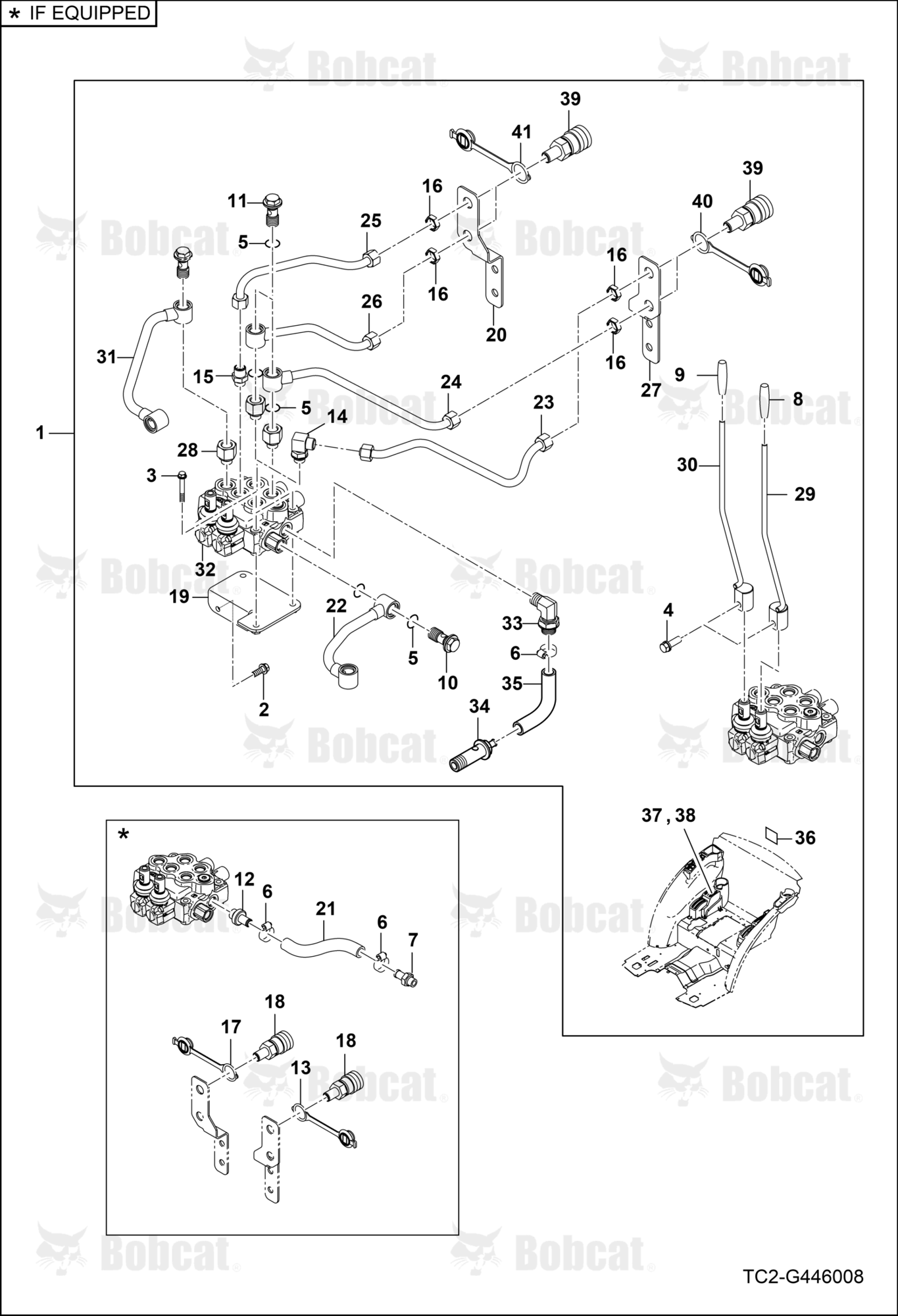 Auxiliary Hydraulics Kit (Rear)(Spring and Detent)