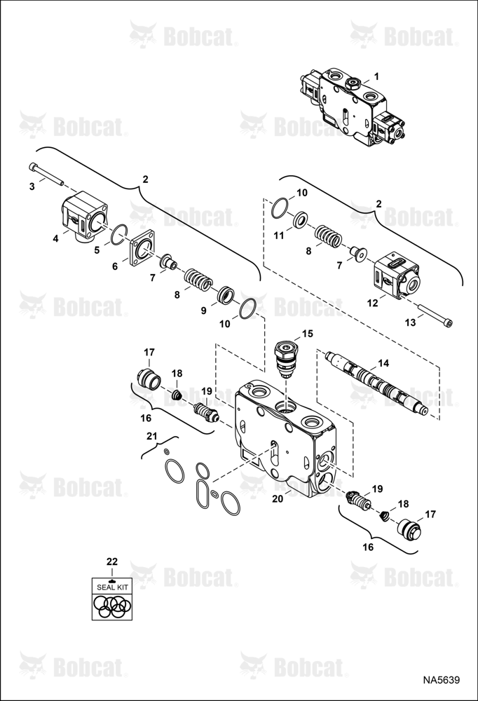 Hydraulic Control Valve (Bucket Section)