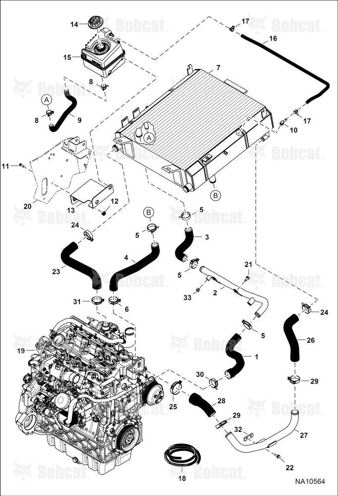 Engine & Attaching Parts (Radiator Water Exchanger)
