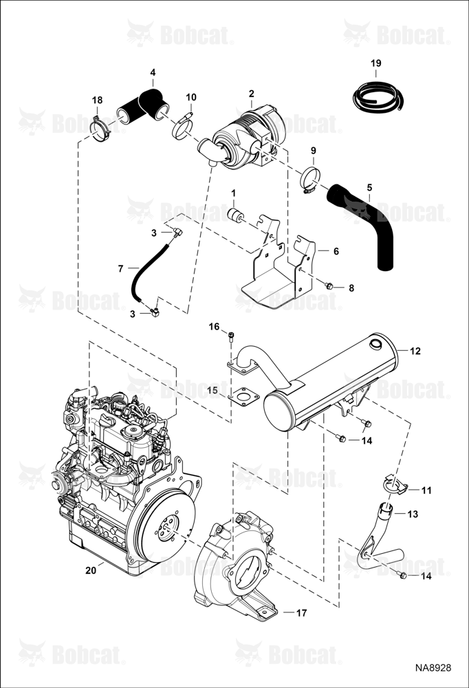 Engine & Attaching Parts (Air Cleaner, Muffler)