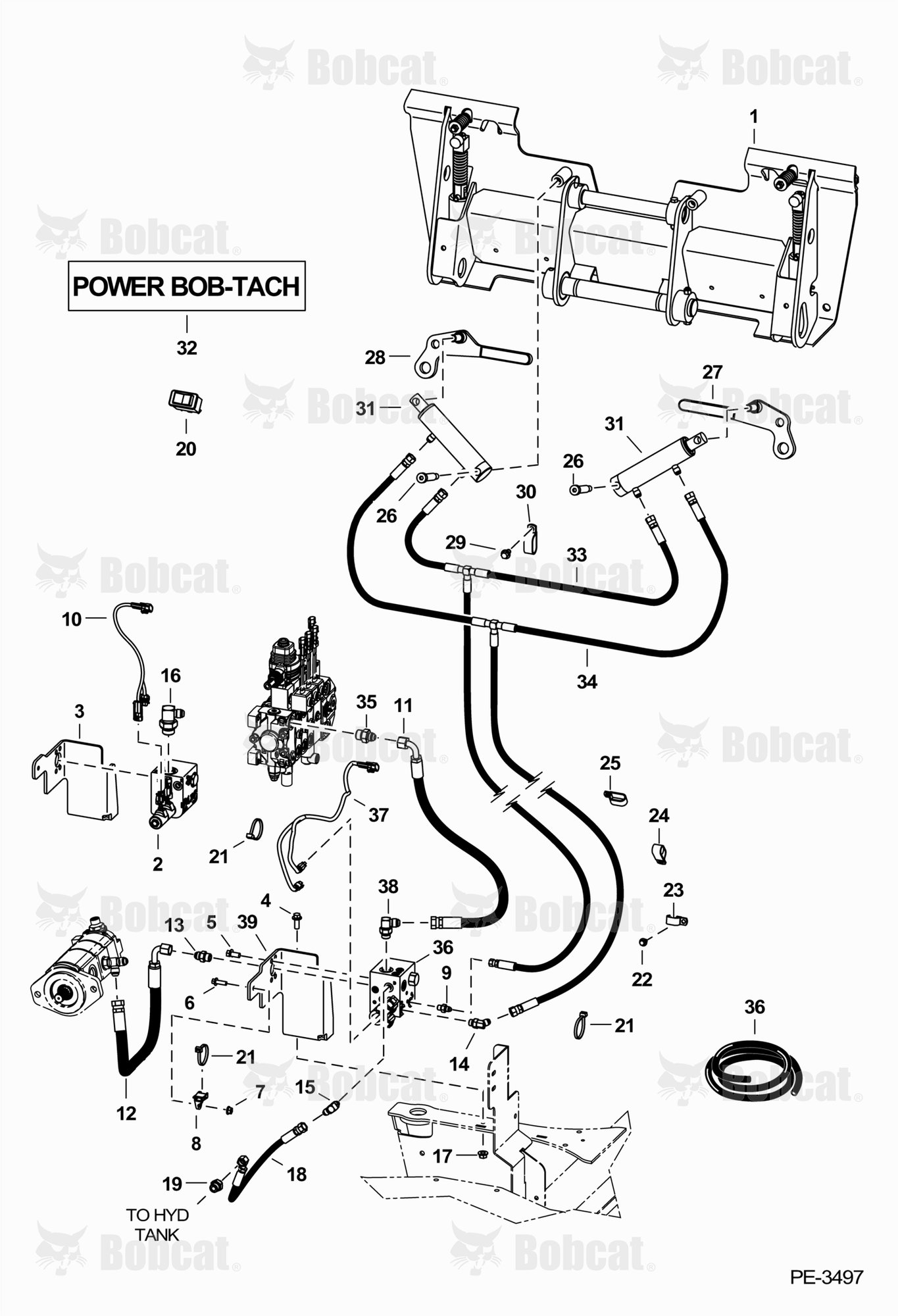 Power BOB-TACH (Hydraulic)  A7Y711001 - A7Y712016