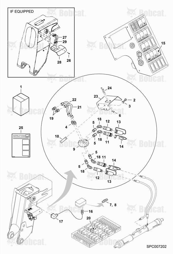 Secondary Hydraulic Function ON Boom