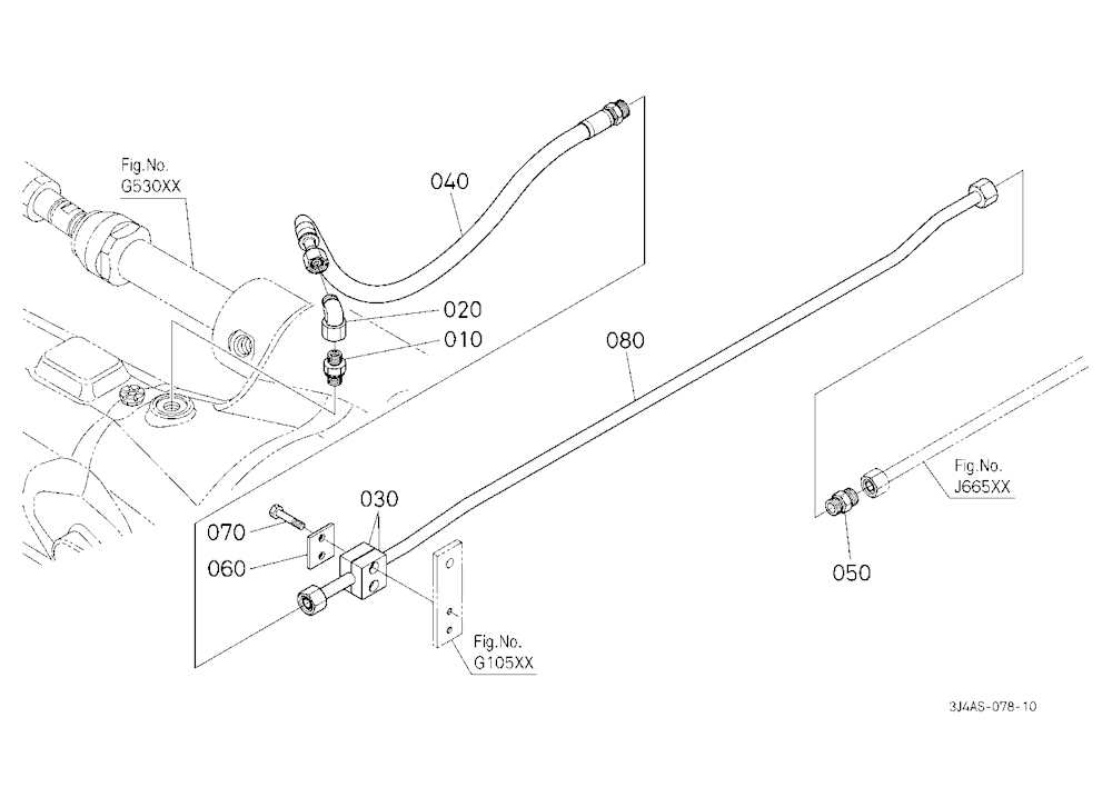 Hydraulic Oil Line (Front Axle Delivery Pipe/Front
