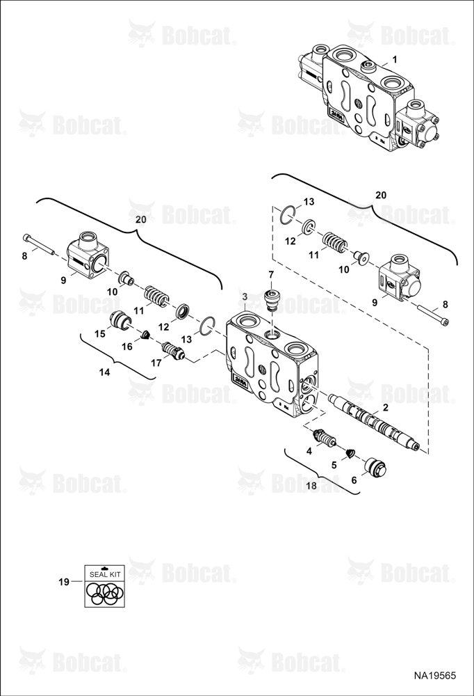 Hydraulic Control Valve (Boom Section)