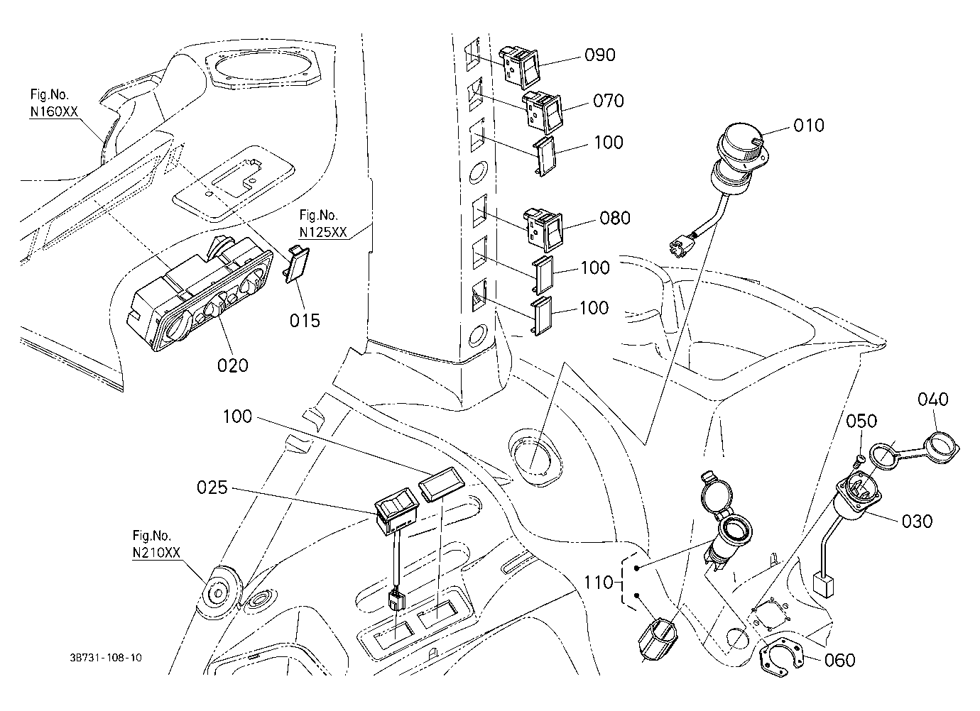 Switch (Fender Cover/Inner Roof)