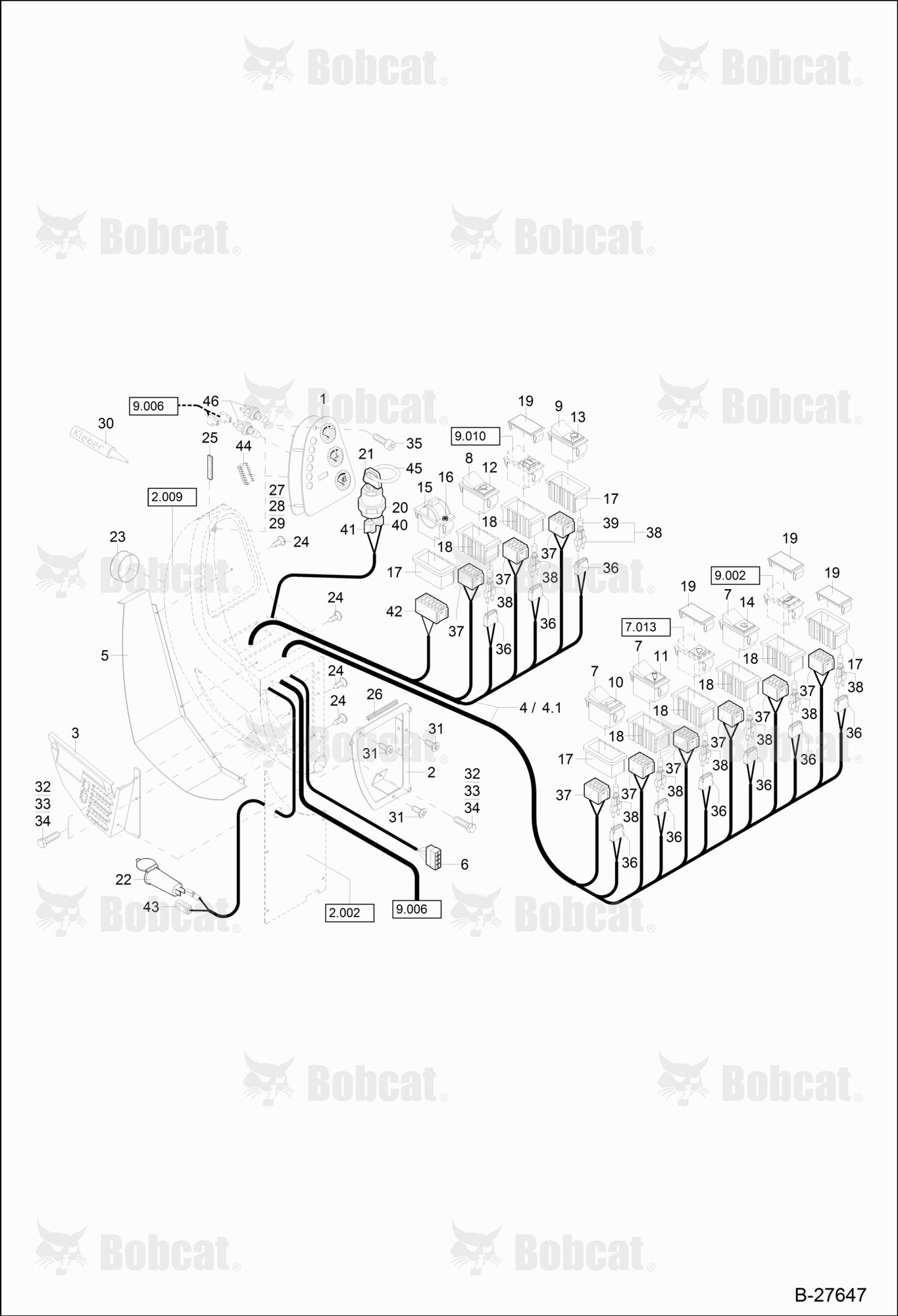 Electric Installation (DASH CONSOLE)  XXXX/0210 & Below