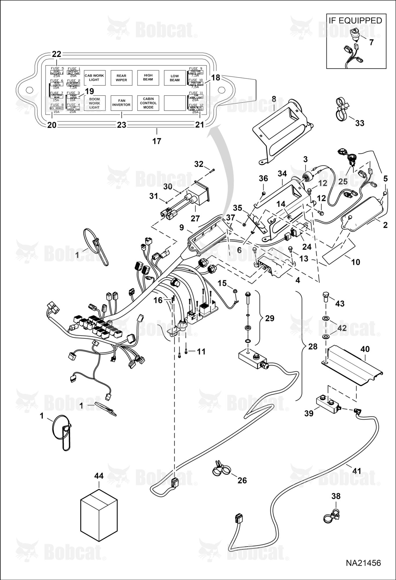 CAB Electrical Circuitry (Lower Harness)