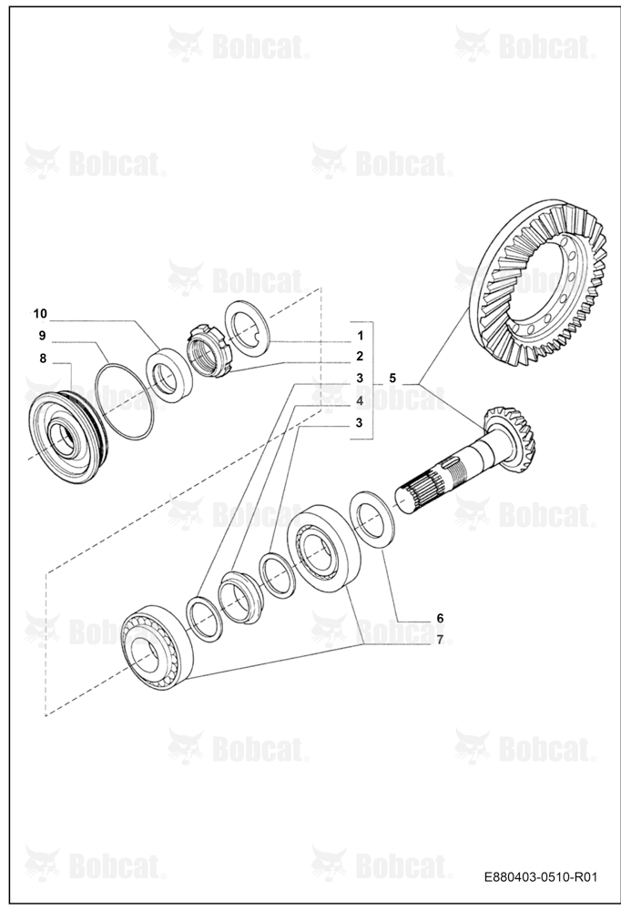 Front Axle - Bevel Gear Set 4WD