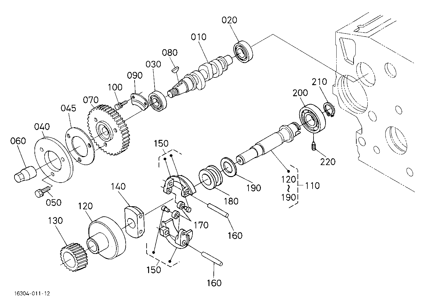 Fuel Camshaft And Governor Shaft