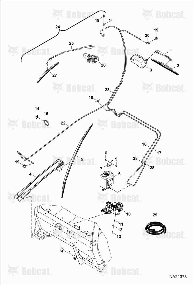 Operator CAB (Wipers) (W/ Roof Wiper)