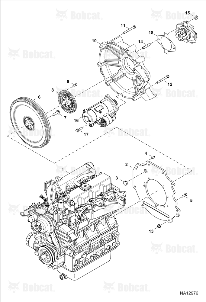 Engine & Attaching Parts (Direct Drive System)