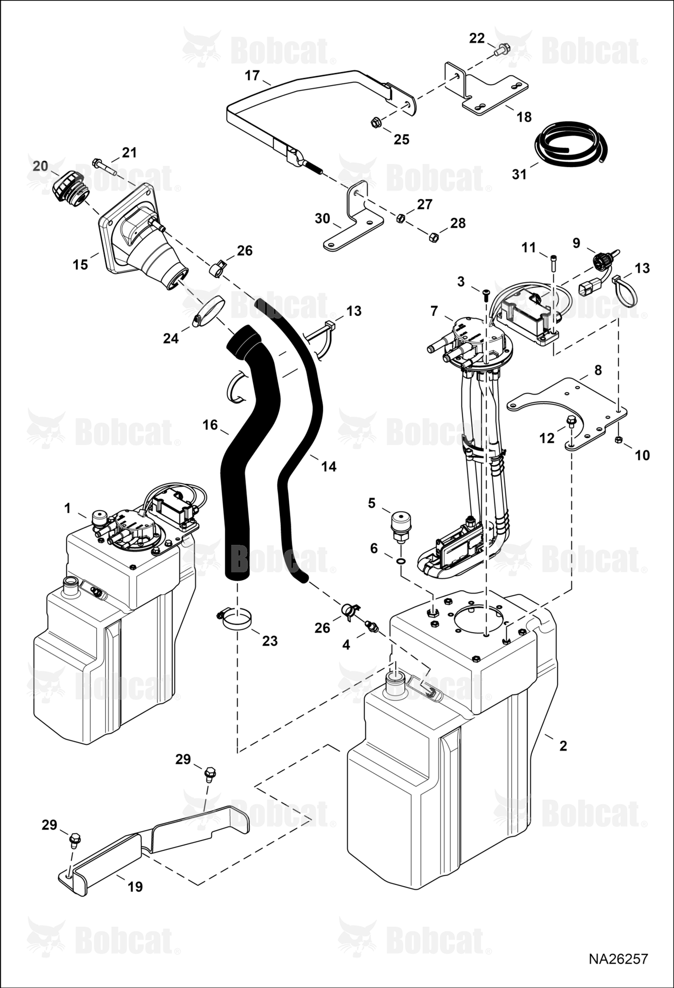 Engine & Attaching Parts (SCR System) (Tank) (W/ Integrated Module)