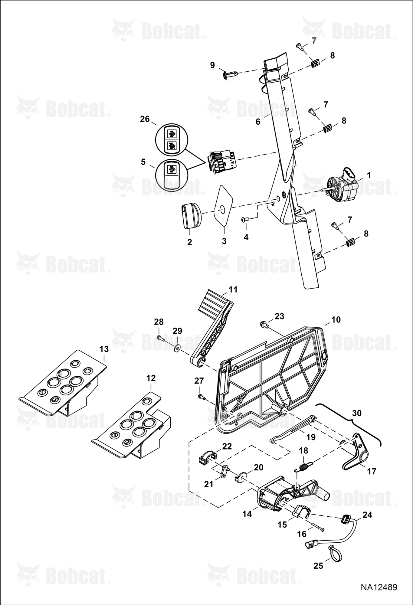 Engine Speed Control (W/Foot Throttle) (Plastic Pedal Assy)
