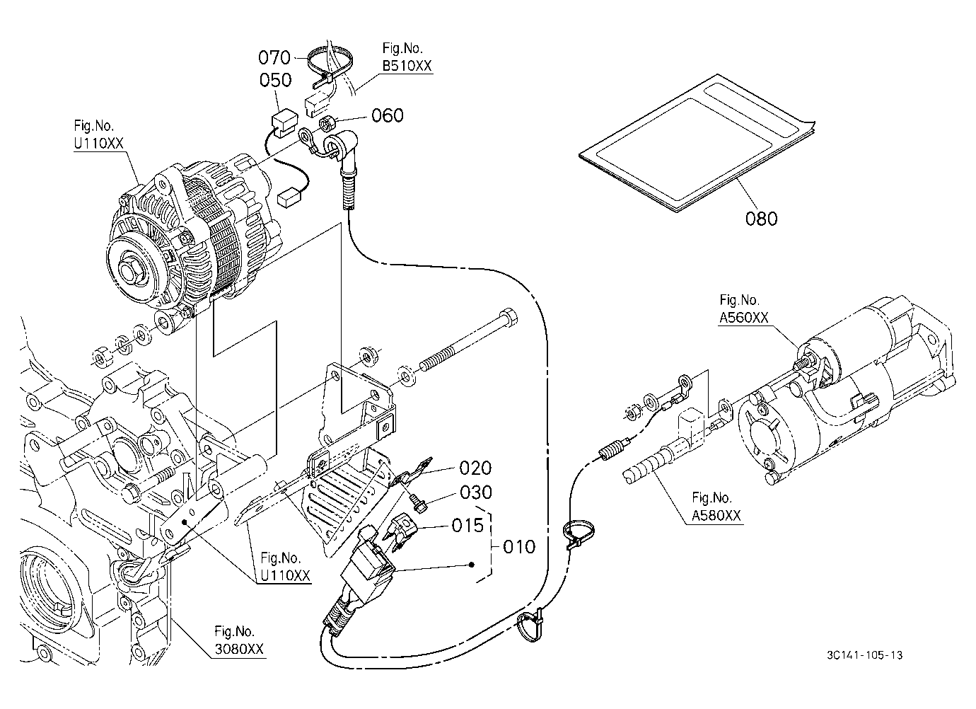 Alternator Kit 2 (Wire Harness) (W/G No.M7695) [Op