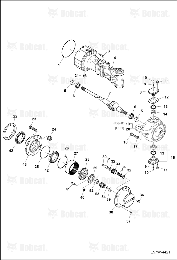Hub Reduction (Front Axle) B3WU11179 & Above