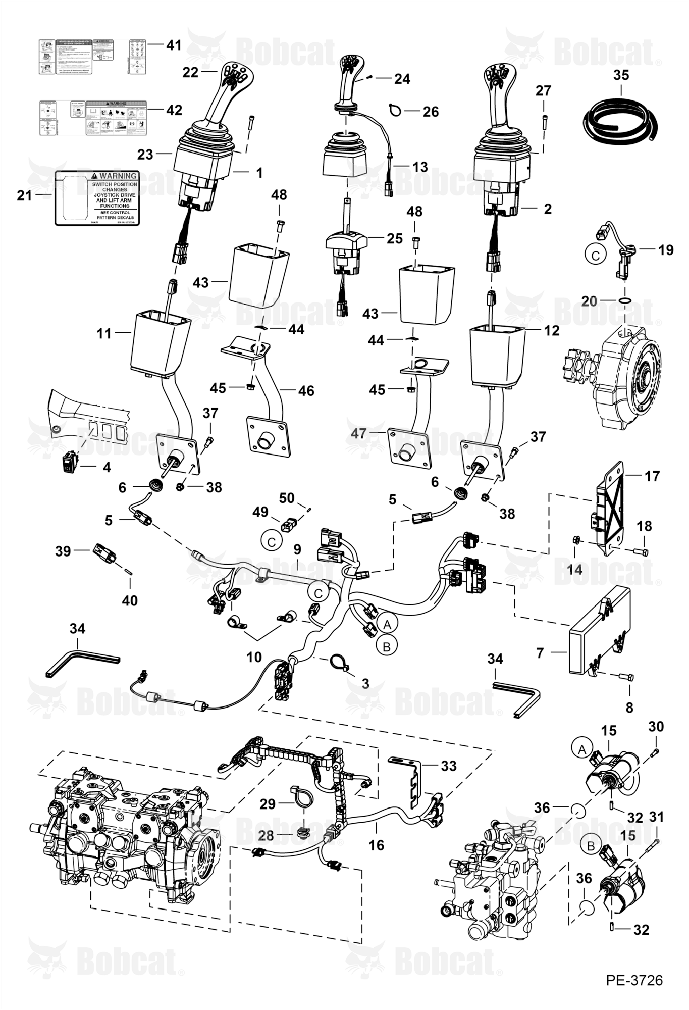 Controls Electrical (Selectable Joystick Controls) A5GW11001 - A5GW19999, A5GY11001 - A5GY19999
