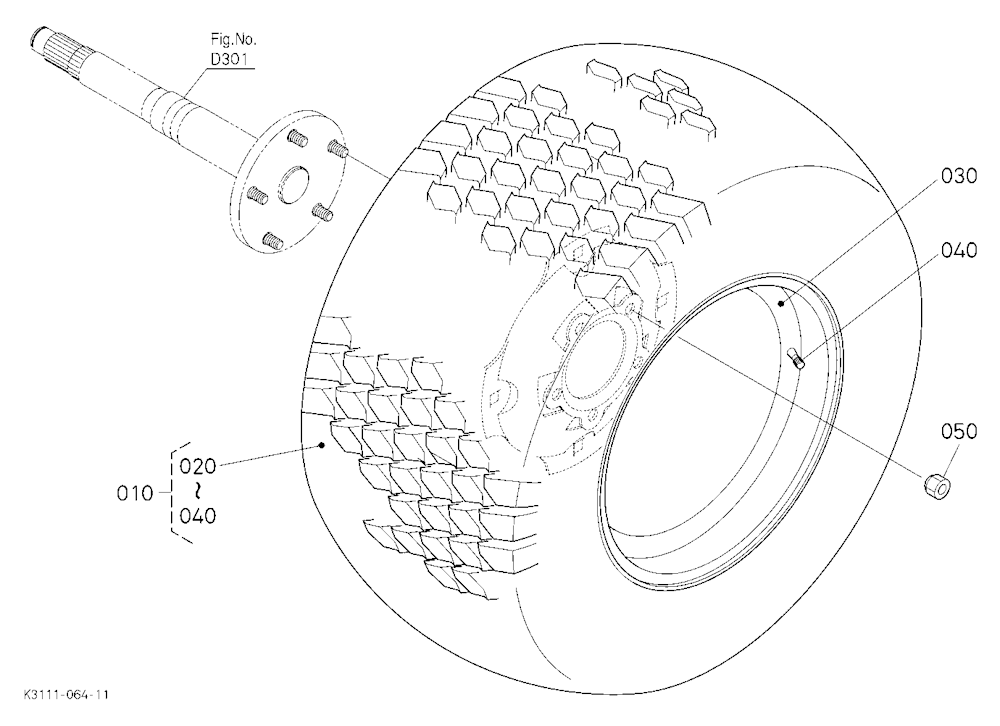 Rear Wheel (24*12.00-12)