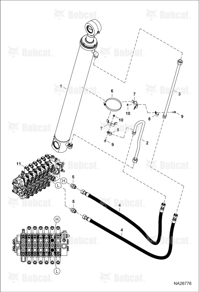 Hydraulic Circuitry (Backhoe) (Boom)