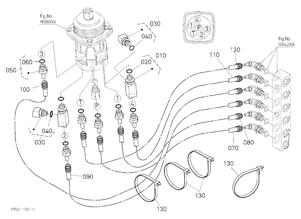 Oil Piping (Control Rh) [Manual Hitch]