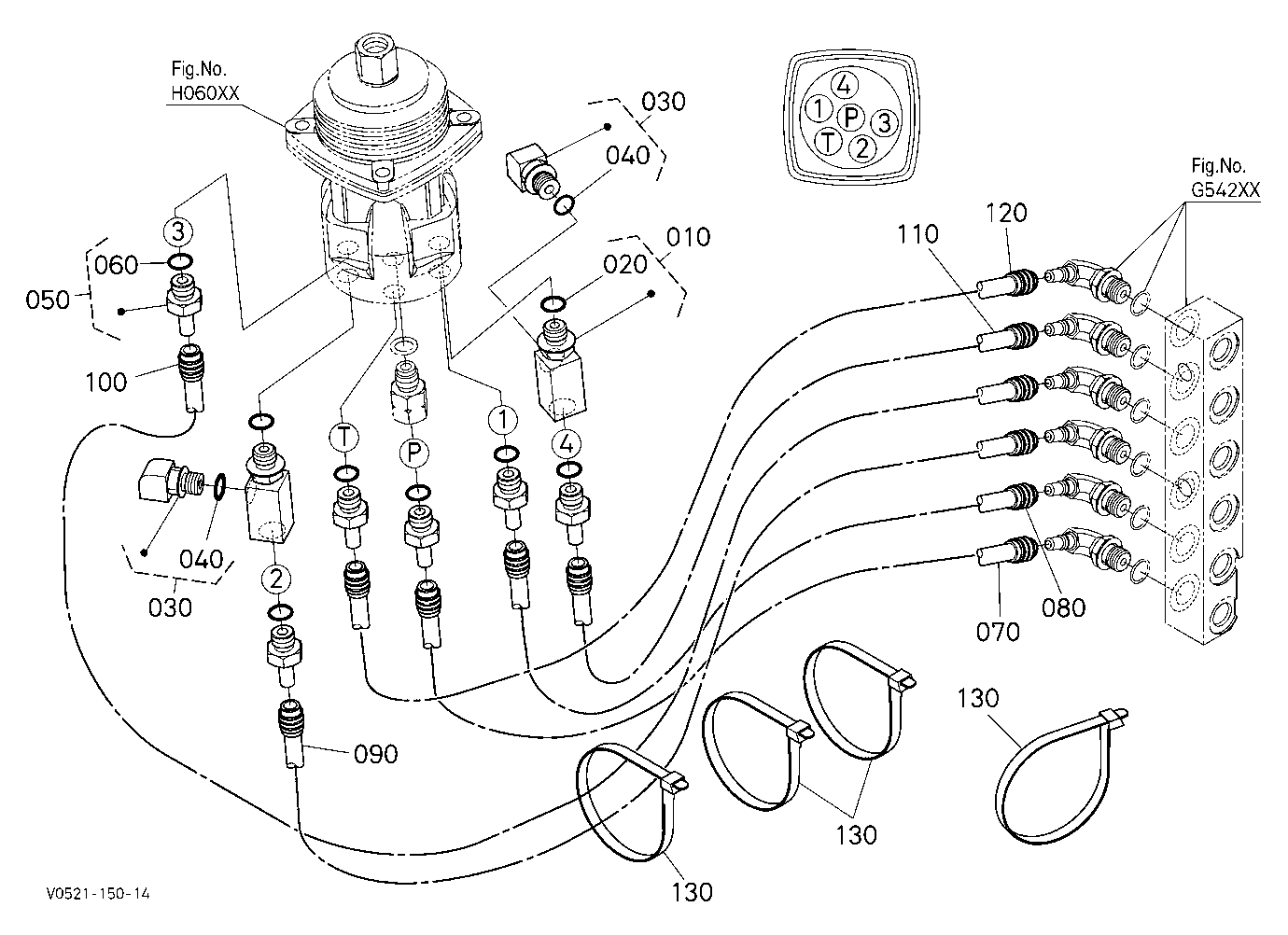 Oil Piping (Control Rh) [Manual Hitch]