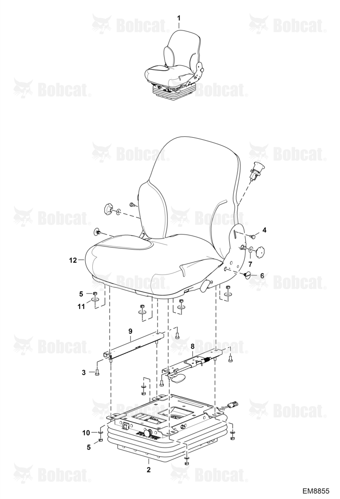 Seats (Air Suspension) (Basic) (W/O Operator Sensor)