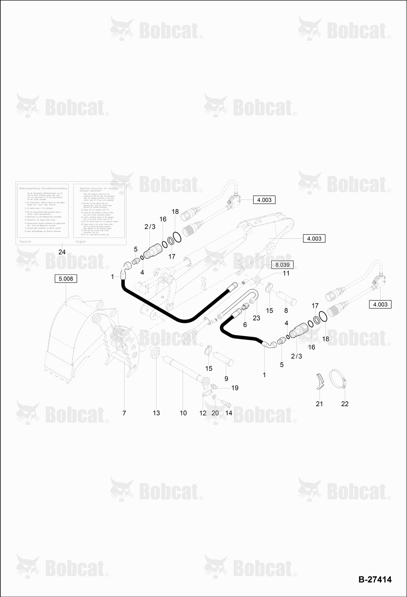 Prong With Hydraulic Installation