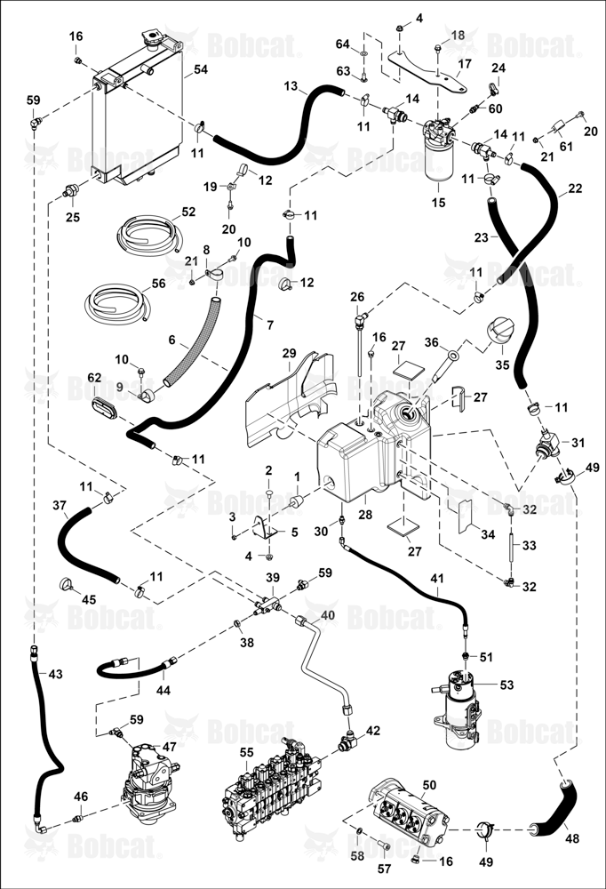 Hydraulic Circuitry (Cooler,Filter, Tank, Pump)