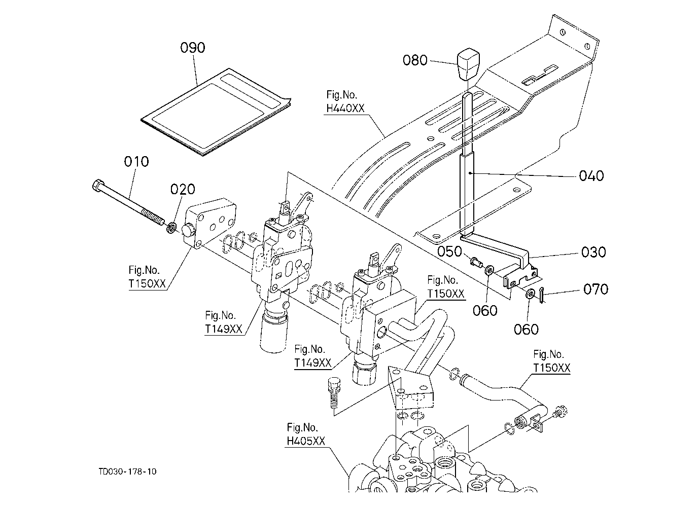 Auxiliary Control Valve Lever (2Nd) [Except Cab [C