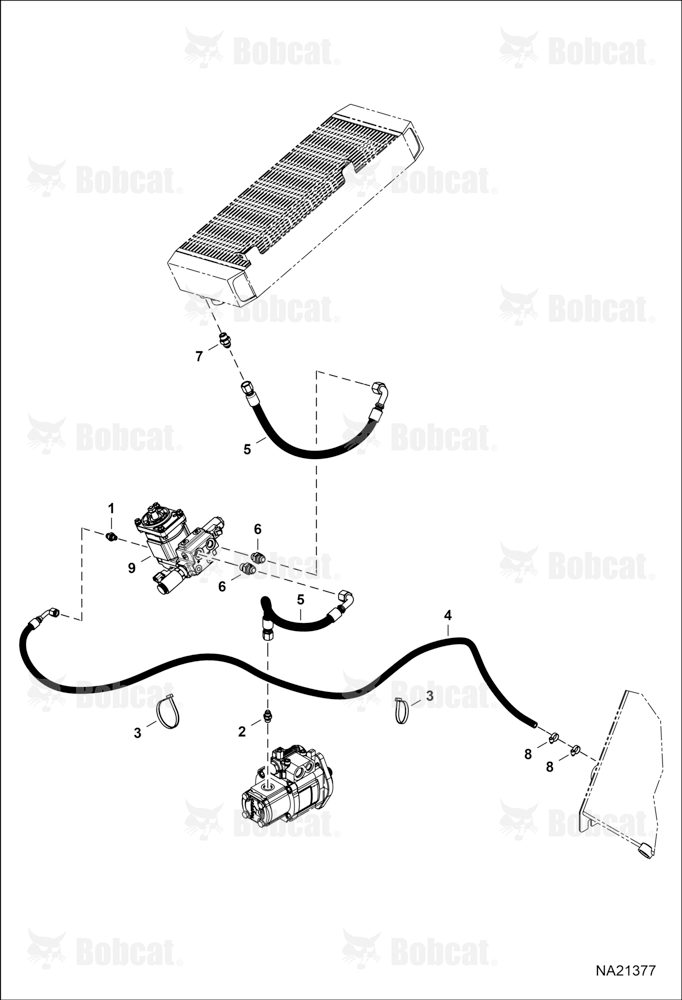 Hydraulic Circuitry (Fan Motor)  B5AY11001 - B5AY11520