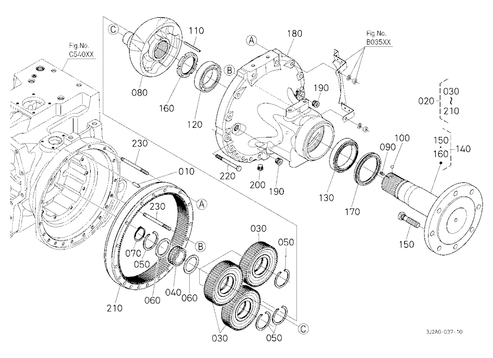 Rear Axle [Flange Type Axle]