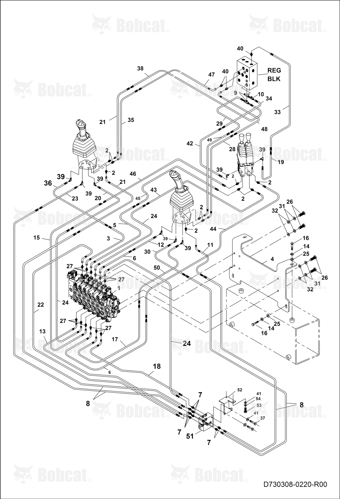 Backhoe Control Valve and Its CONNECTIONS-PILOT