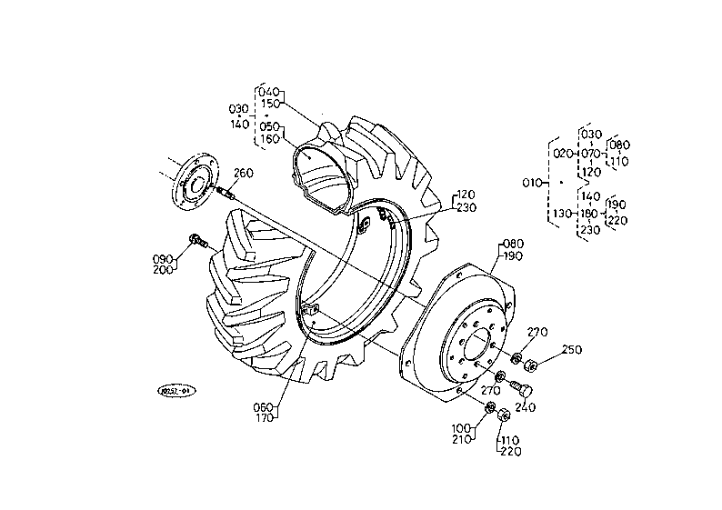 Rear Wheel (13.6-24 R1) [A]