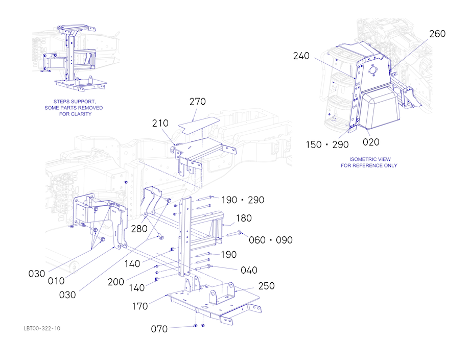 Steps Mount Assembly - Rh, R1 (Part 1)