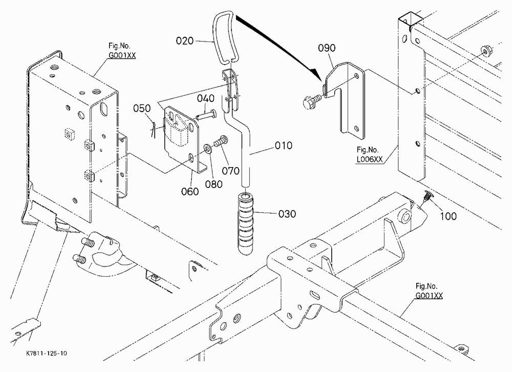 BOX GATE LOCK (RIGHT) [EXCEPT BED LINER]