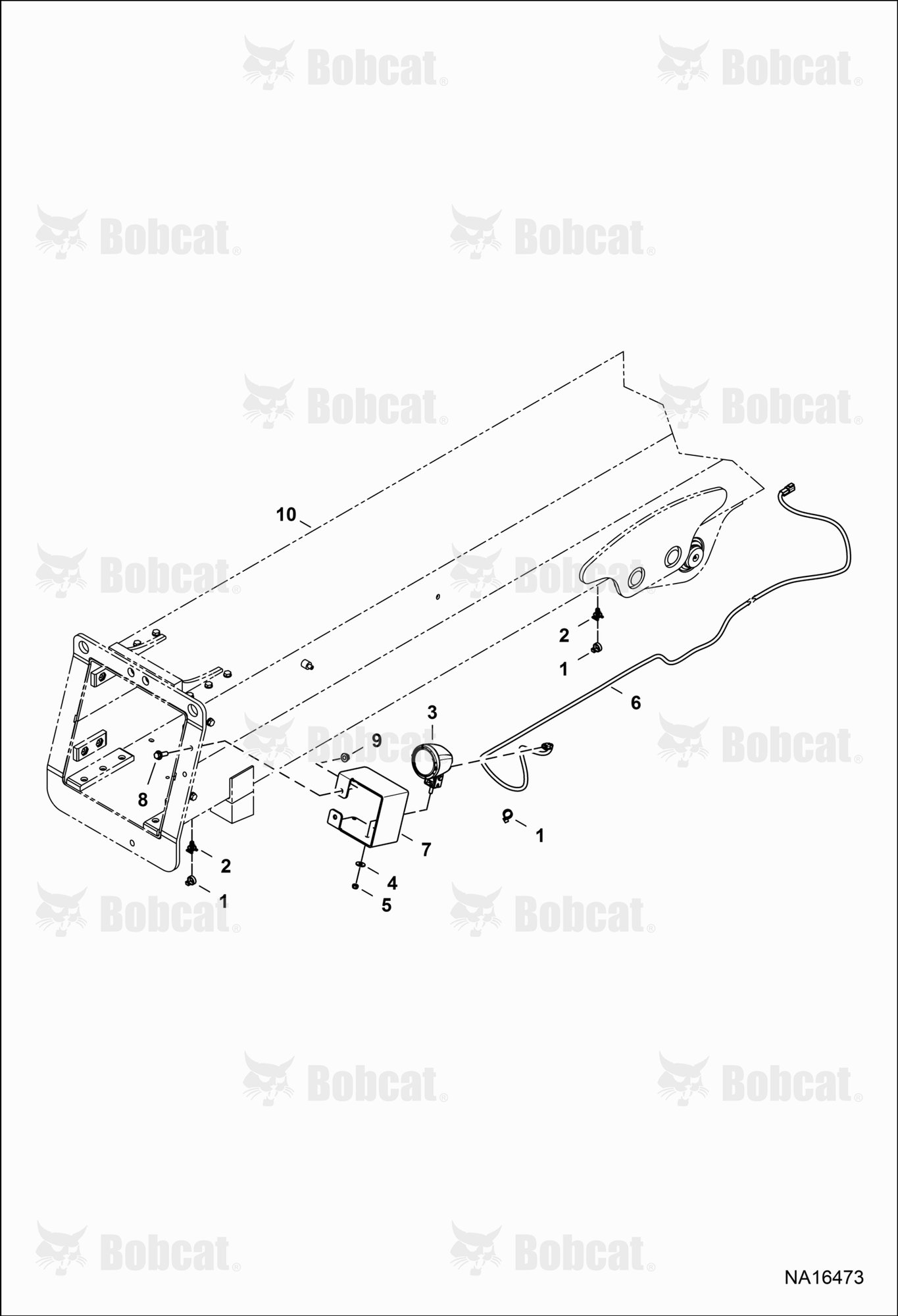 Boom Work Light (W/Deutsch DT04-2P Connector)