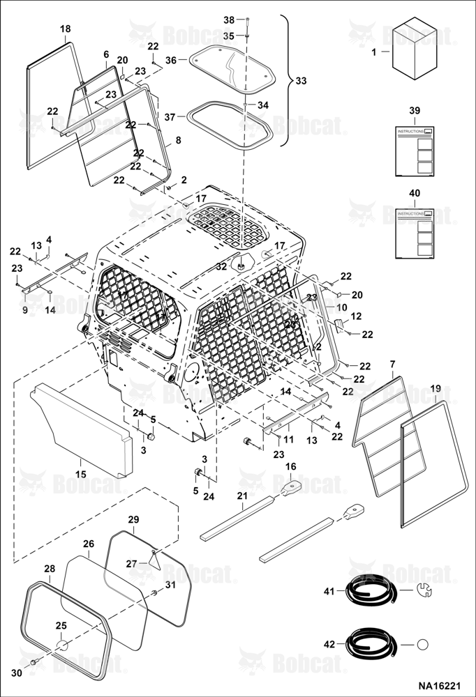 CAB Windows (Top, Rear, Side)