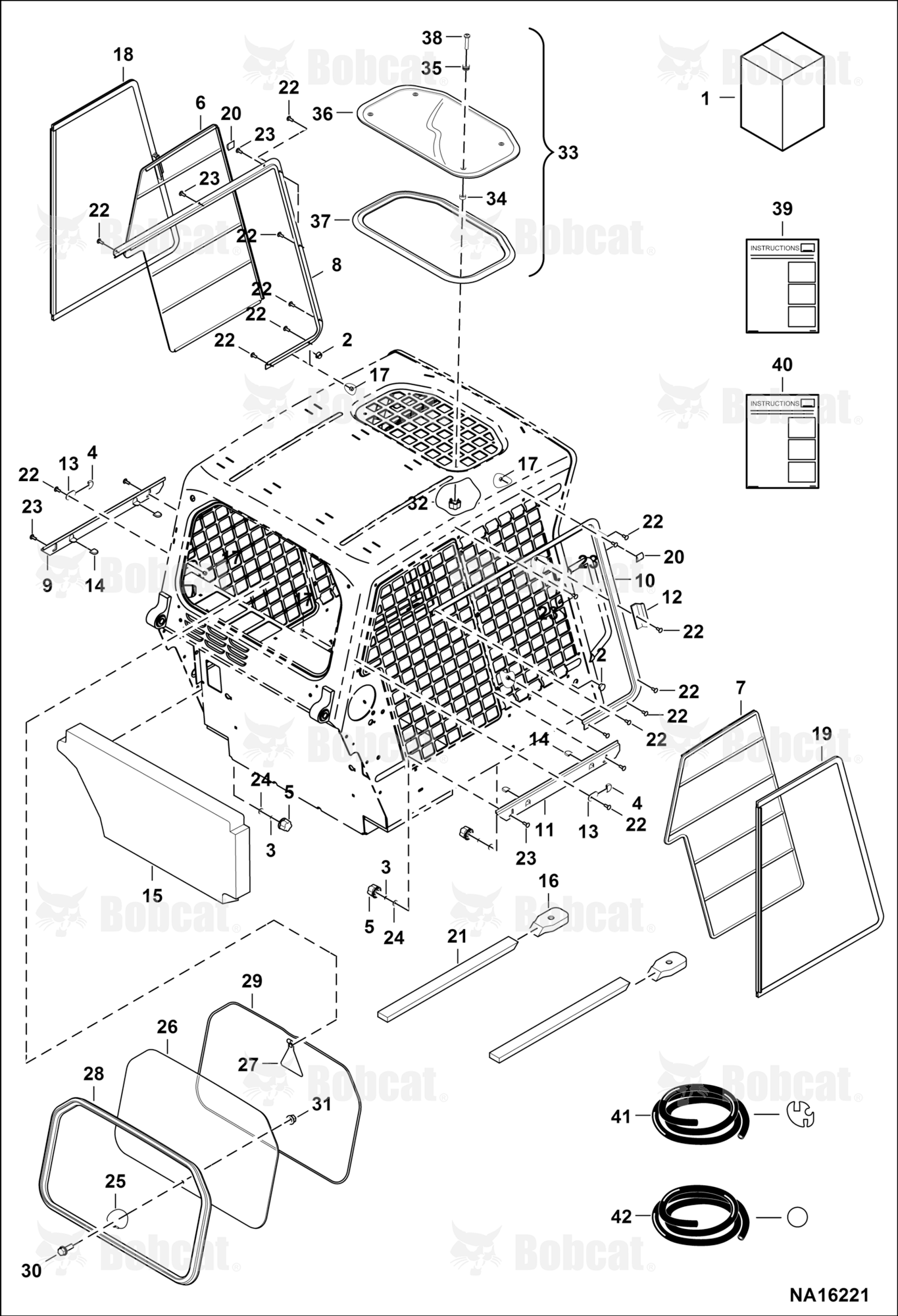 CAB Windows (Top, Rear, Side)