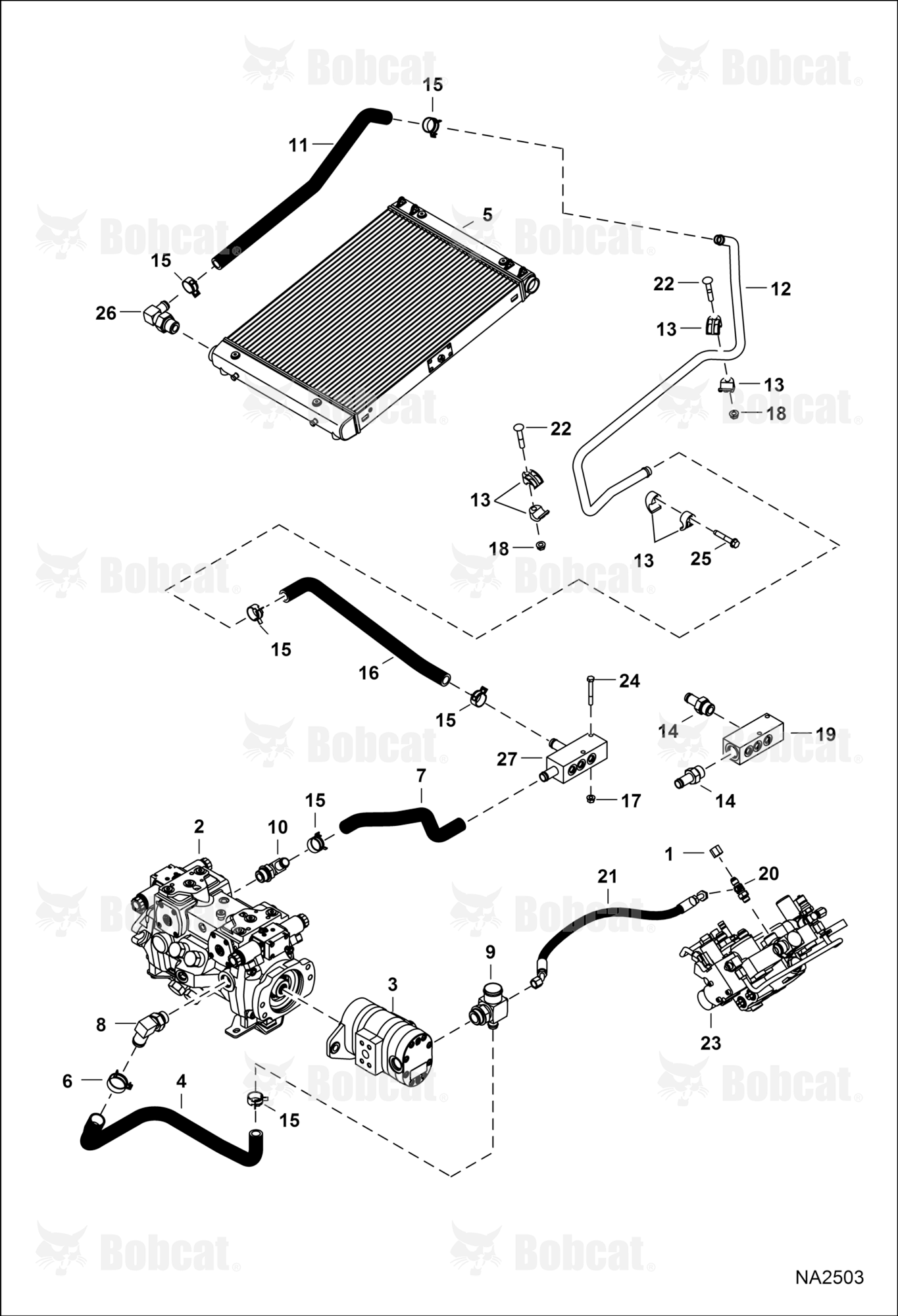 Hydrostatic Circuitry (Cooler)  ACS711001 - ACS713190, ACSL11001 - ACSL12912