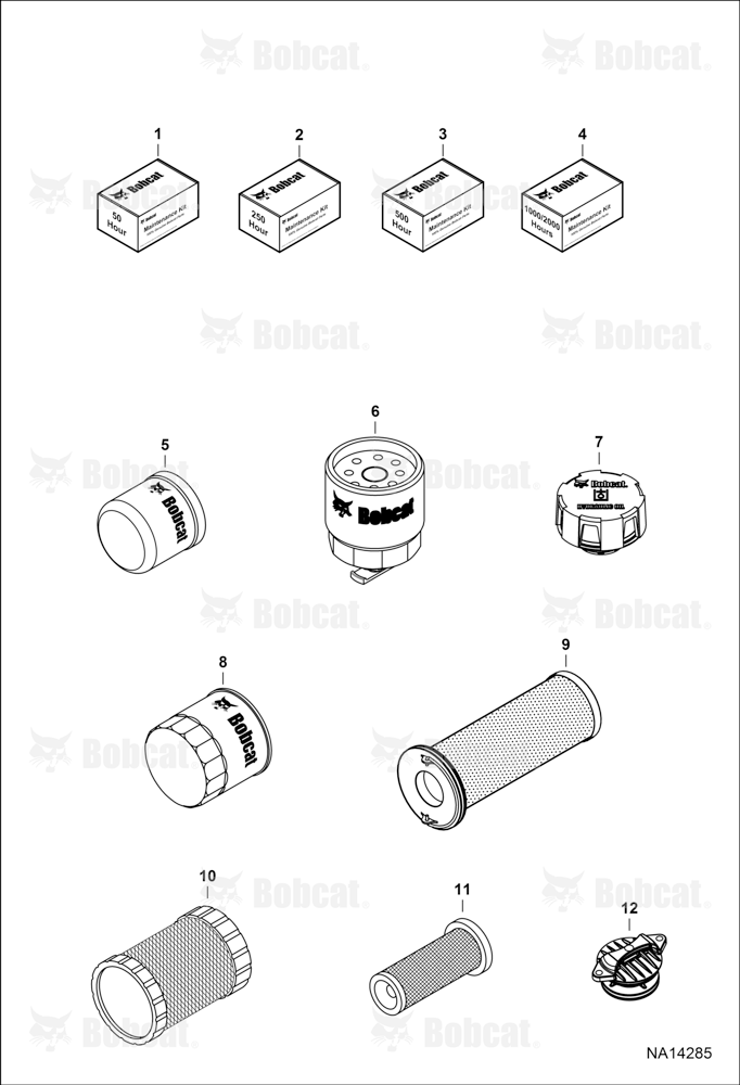Maintenance Items (Scheduled Maintenance) (Spin-On Cooling Fan Filter)