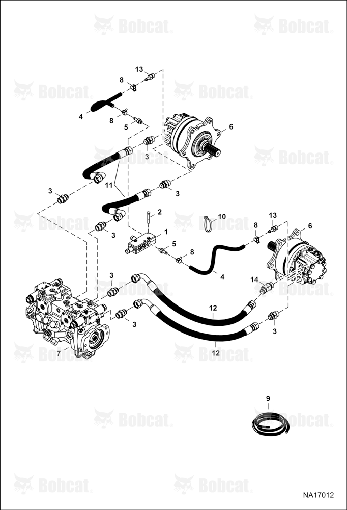 Hydrostatic Circuitry (Drive Motor) (Poclain) (Selectable Joystick Controls)
