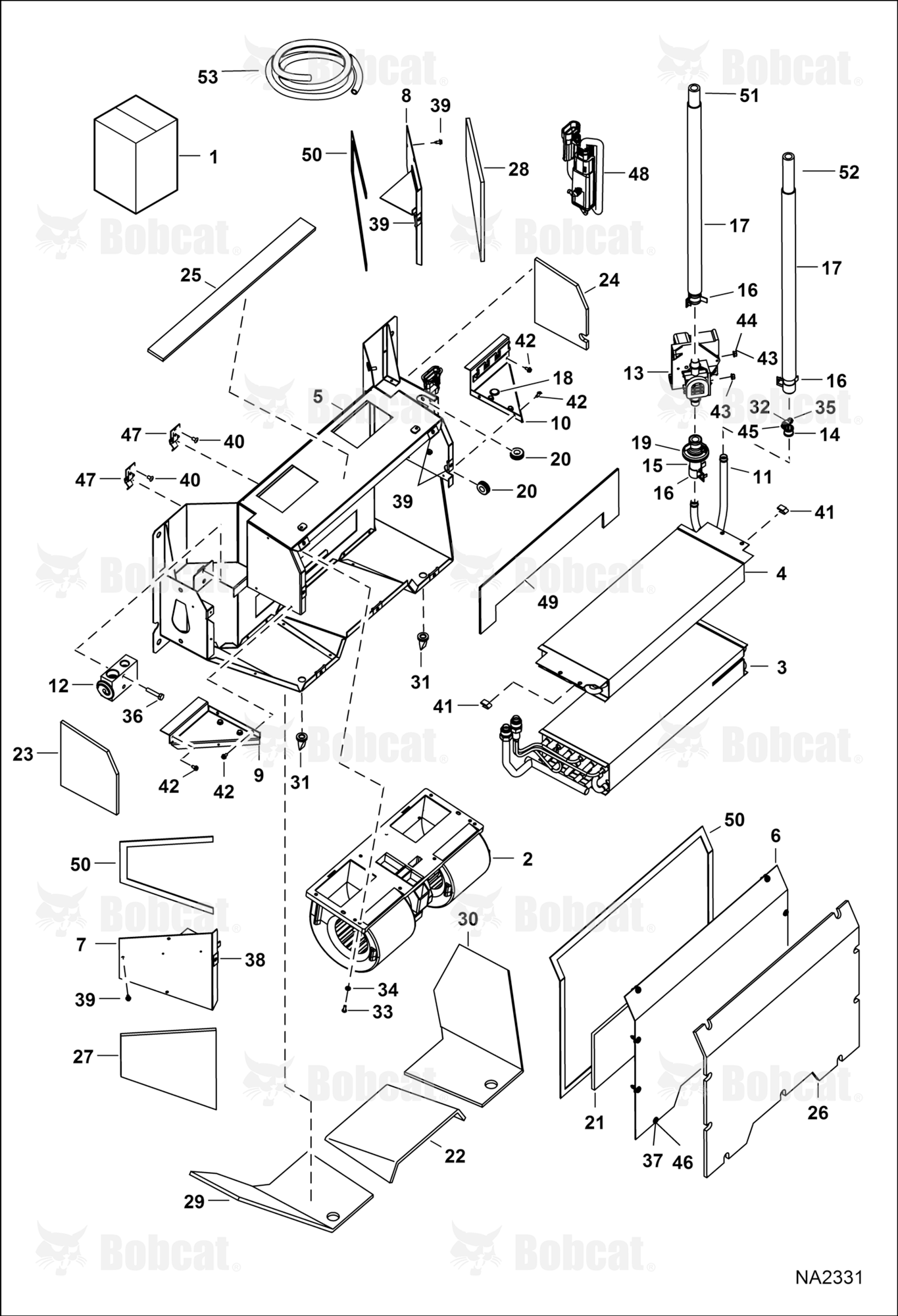Heater & A/C (HVAC Assembly) (Metal Housing)
