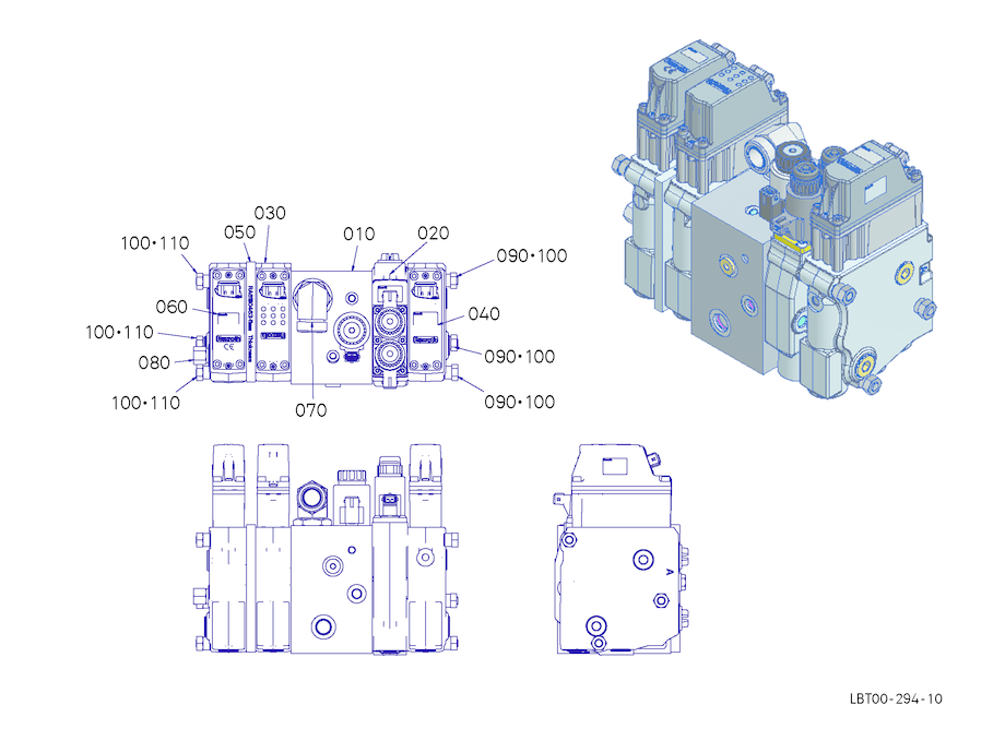Implement Valve - 3 Section (Sb24), R1